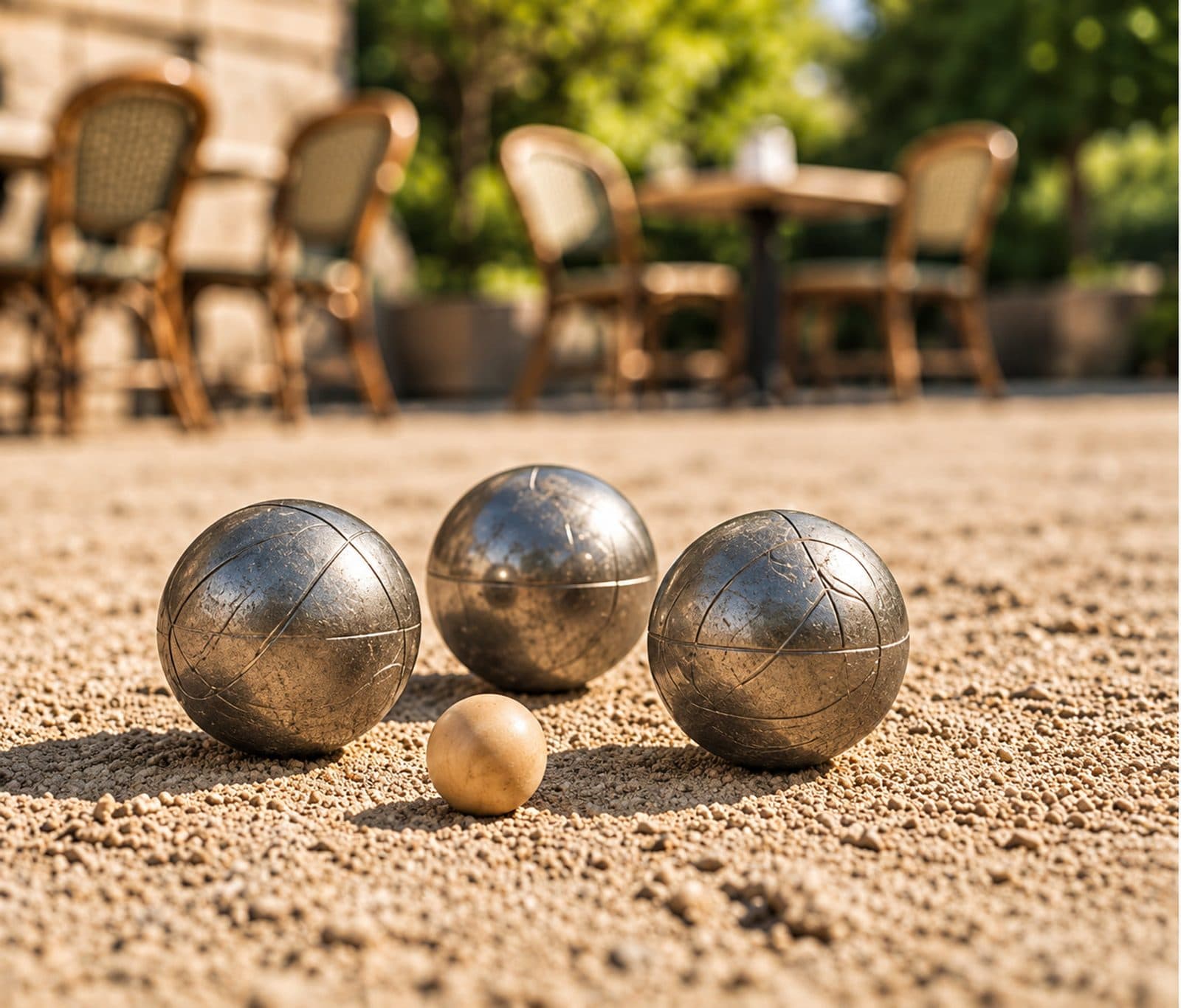 Boules in het grind